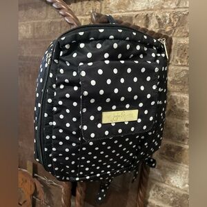 Ju-Ju-Be Black and White Polka Dot Backpack